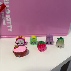 Shopkins Mini Toy Set - Pink, Green, Purple